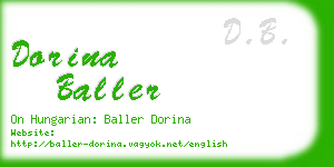 dorina baller business card